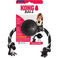 Kong® Kong® Speelgoed Extreme met touw met bal Zwart