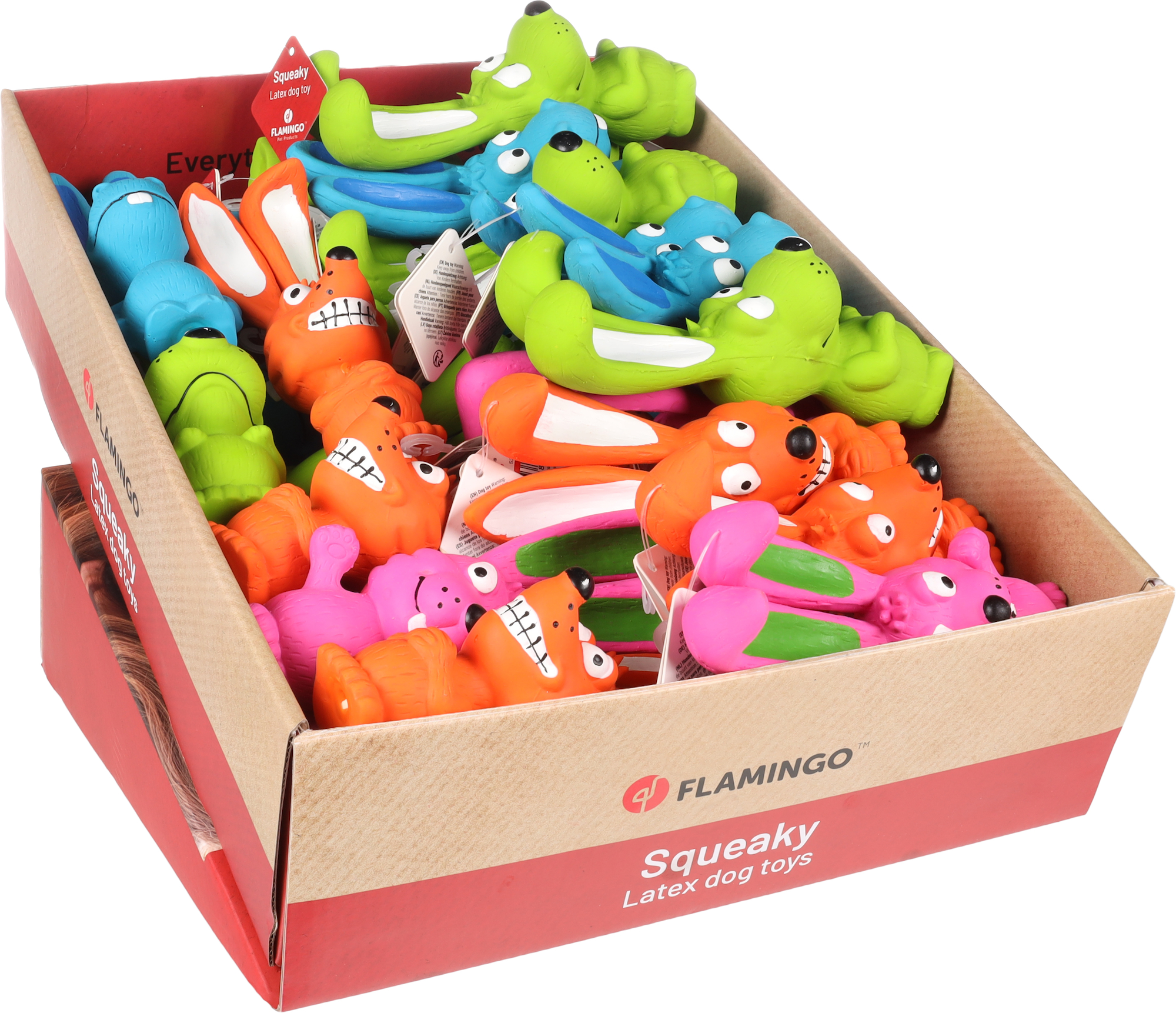 Flamingo Speelgoed Teeta Ezel & Hond & Vos & Konijn Meerdere kleuren