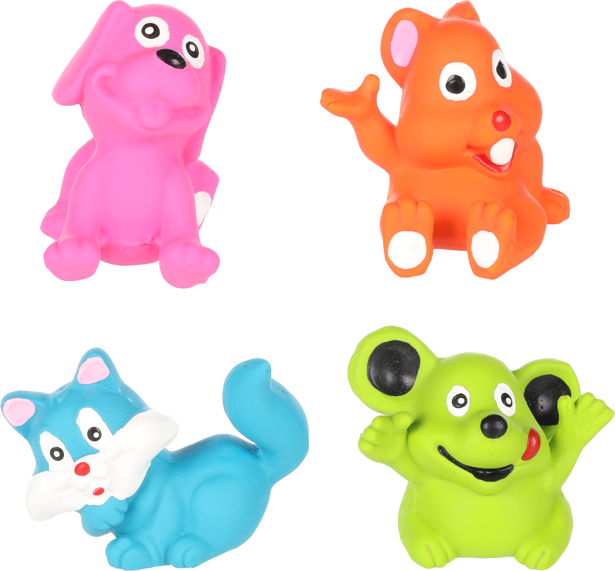 Flamingo Speelgoed Homa Hond & Eekhoorn & Kat & Muis Meerdere kleuren