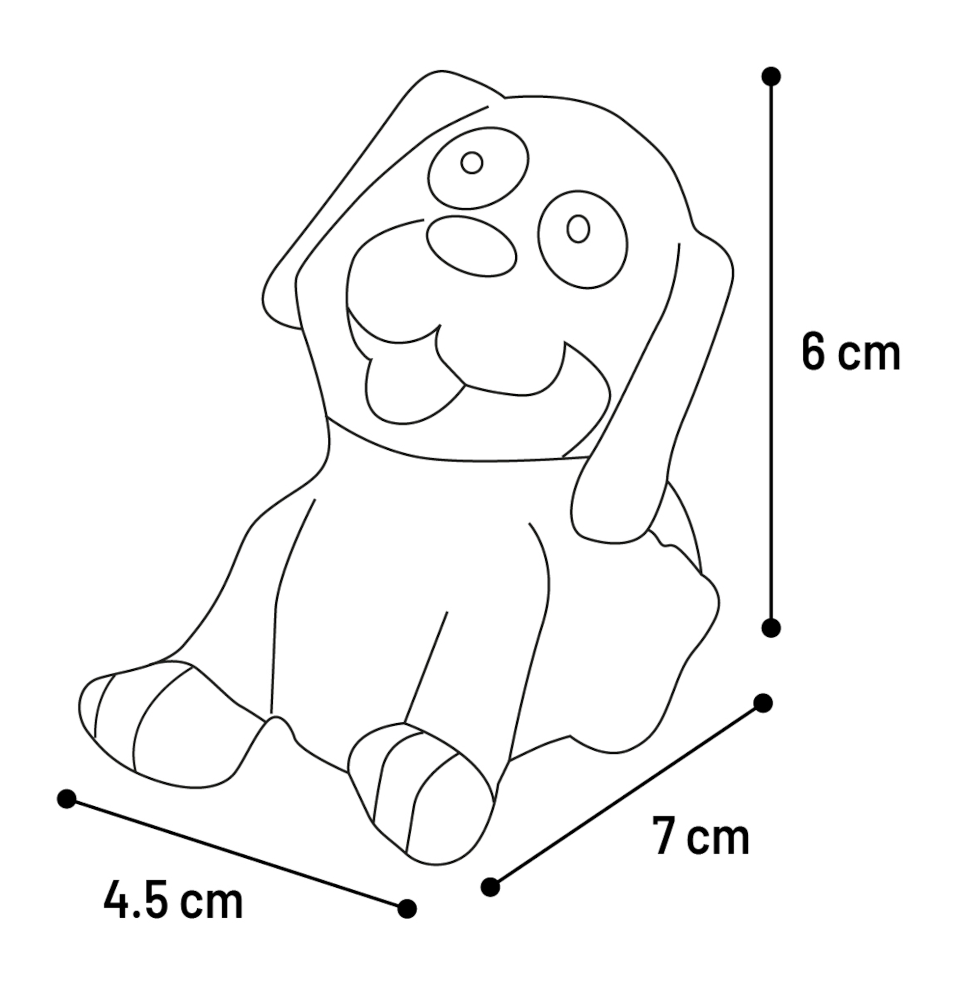 Flamingo Speelgoed Homa Hond & Eekhoorn & Kat & Muis Meerdere kleuren