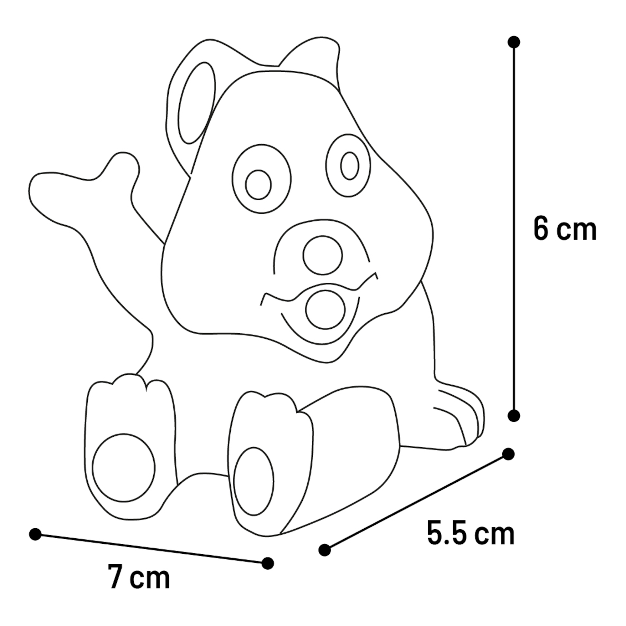 Flamingo Speelgoed Homa Hond & Eekhoorn & Kat & Muis Meerdere kleuren