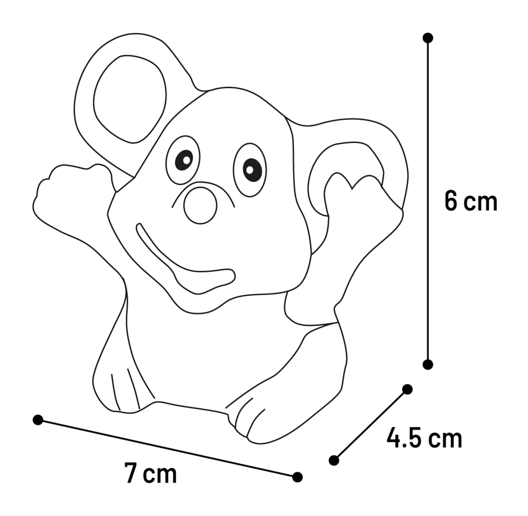 Flamingo Speelgoed Homa Hond & Eekhoorn & Kat & Muis Meerdere kleuren