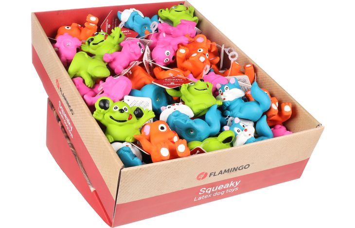 Flamingo Speelgoed Homa Hond & Eekhoorn & Kat & Muis Meerdere kleuren