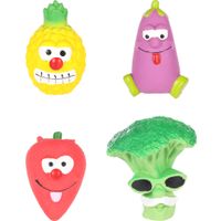 Flamingo Speelgoed Helta Ananas & Aubergine & Aardbei & Broccoli Meerdere kleuren