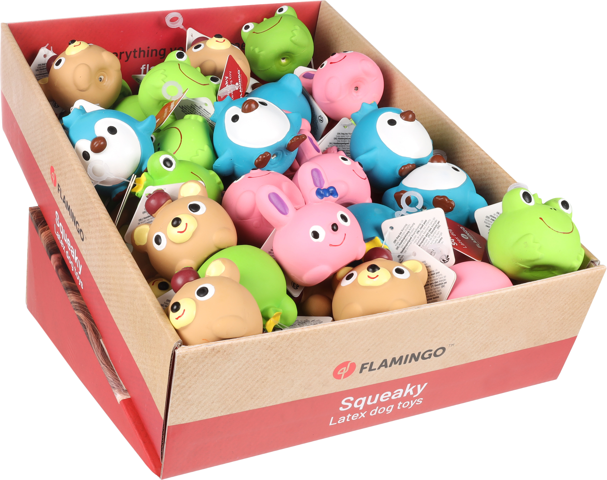 Flamingo Speelgoed Potso Pinguin & Beer & Konijn & Kikker Meerdere kleuren