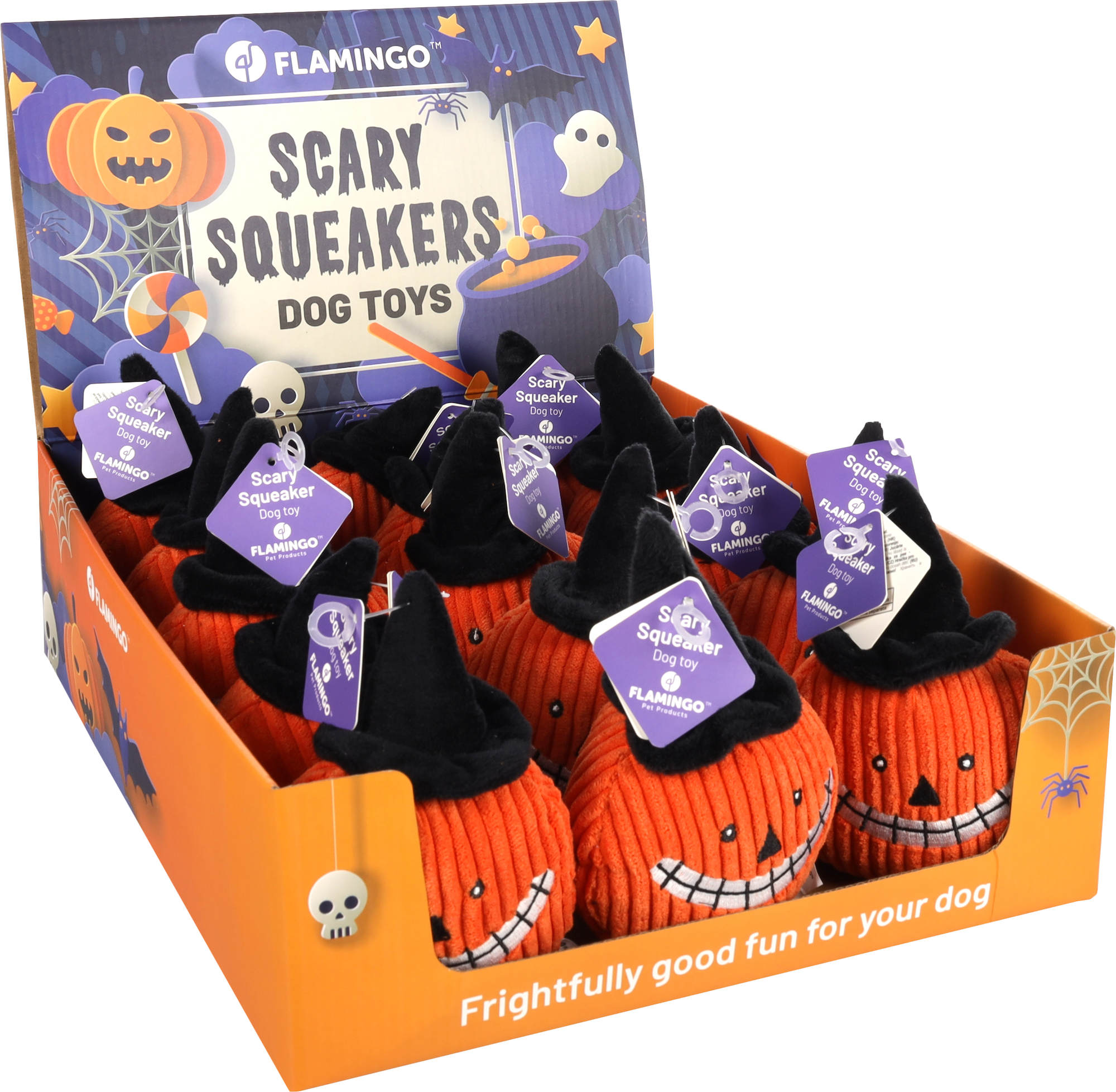 Flamingo Halloween Giocattolo Pumpa Zucca Arancio 