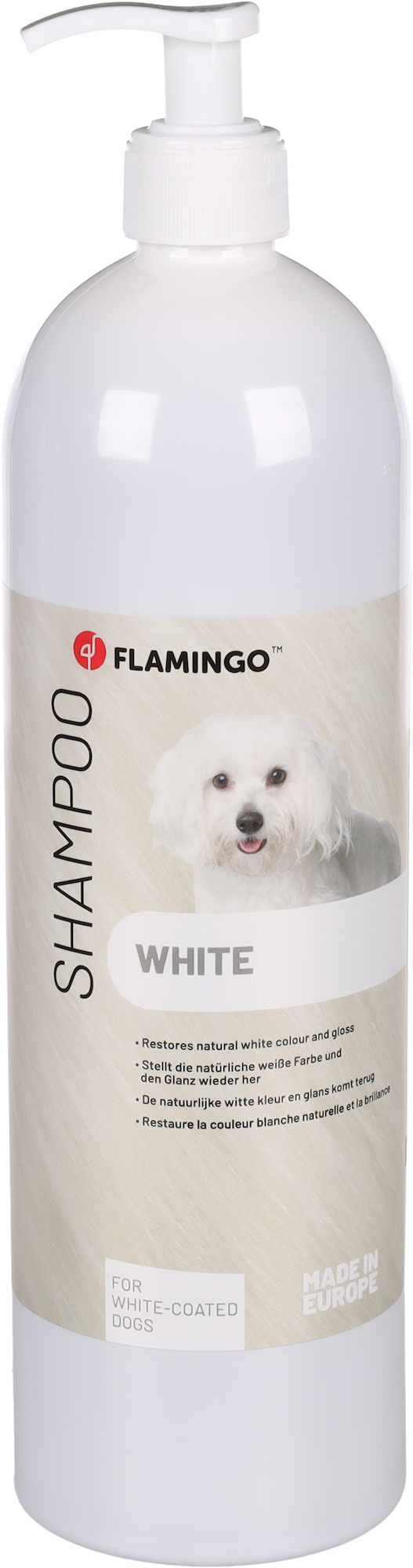 Flamingo Shampoo for a white coat