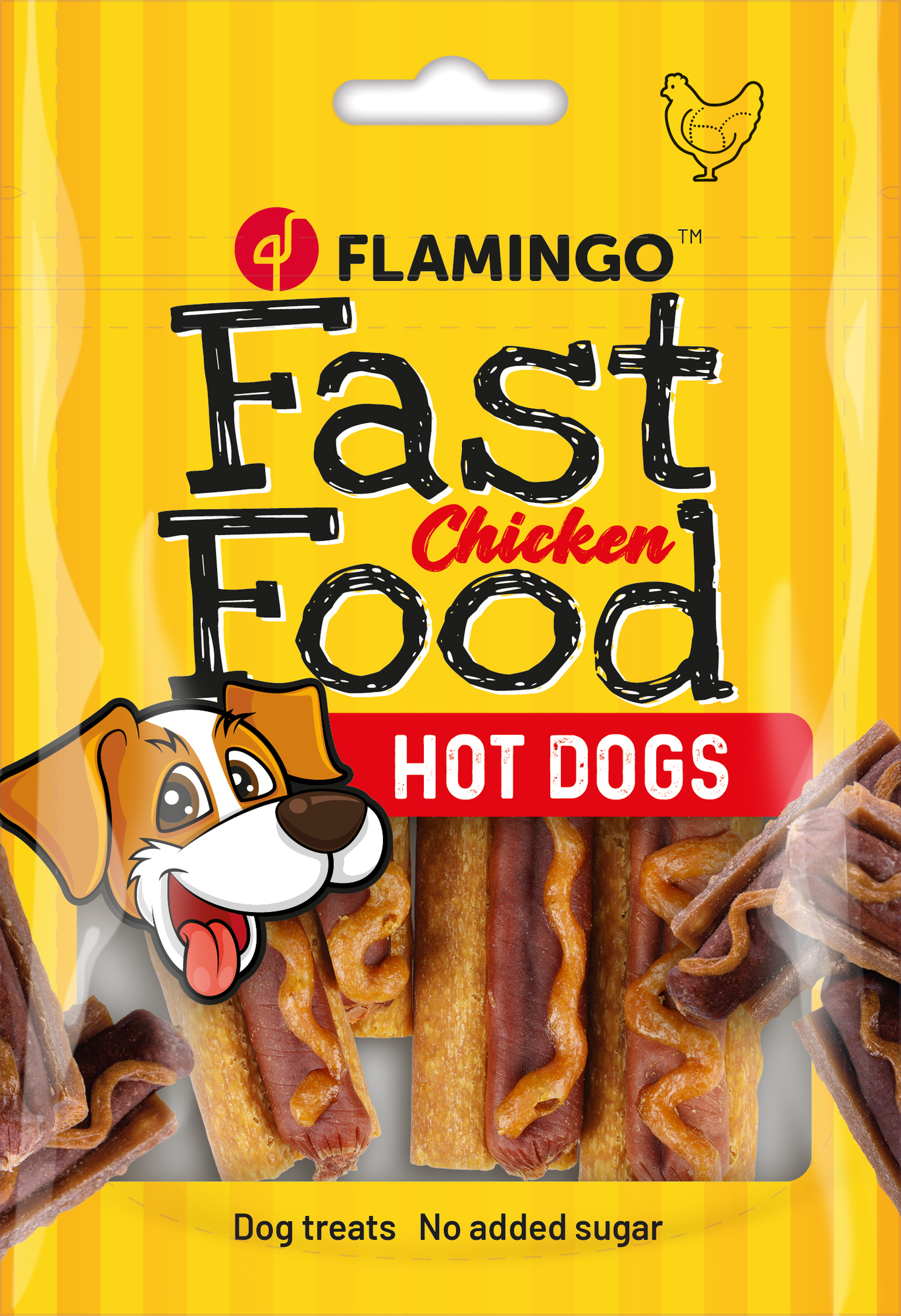 Flamingo Snacks Fast Food Hot dog with chicken 
