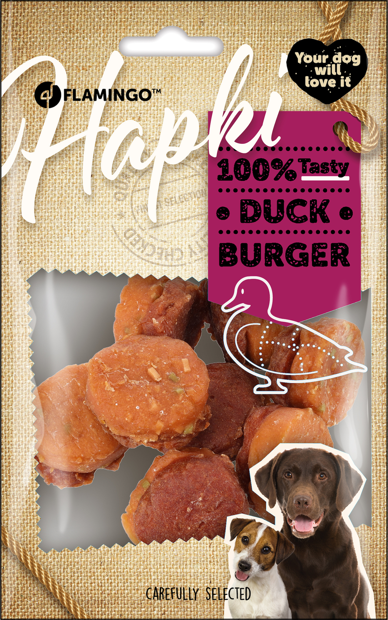 Flamingo Snacks Hapki Mini hamburger with duck 