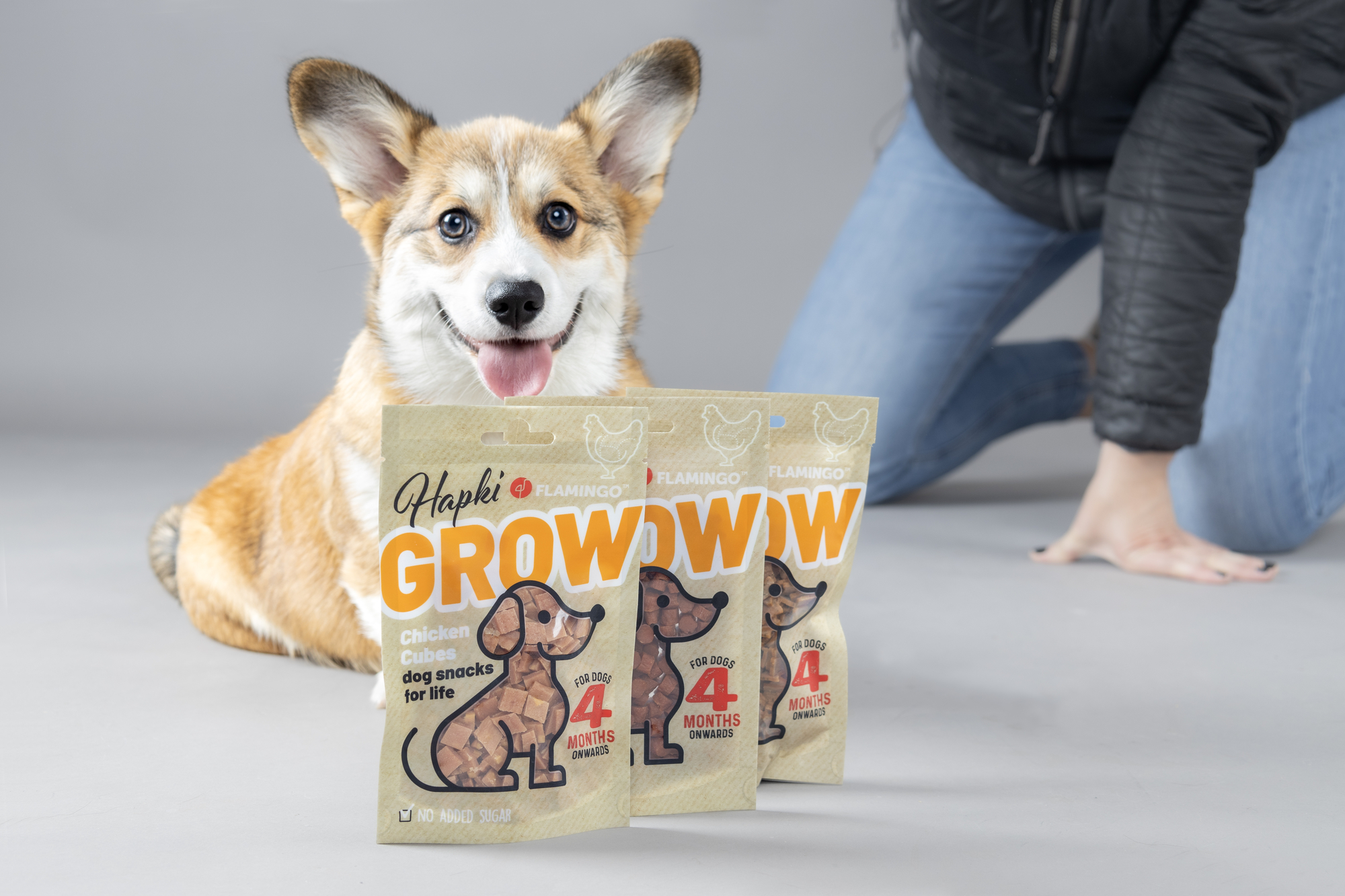 Flamingo Snacks Hapki Grow Stars with chicken 