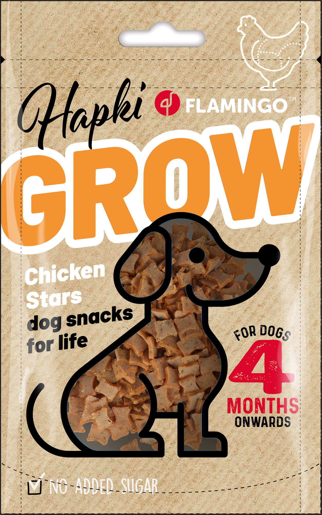 Flamingo Snacks Hapki Grow Stars with chicken 