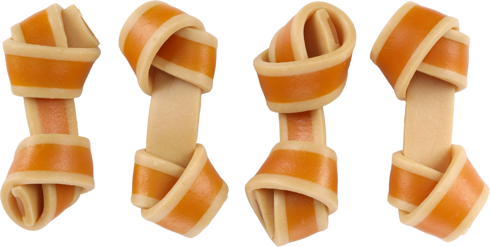 Flamingo Snacks Zero rawhide Knotted Bone  with chicken 9cm 35gr / 4 pcs 140gr