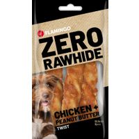 Flamingo Snack Zero rawhide Staafjes  met kip & Pindakaas 12,5cm 40g / 3 st 120g