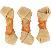 Flamingo Snack Zero rawhide Geknoopt Been  met kip 10cm 40gr / 3 st 120gr