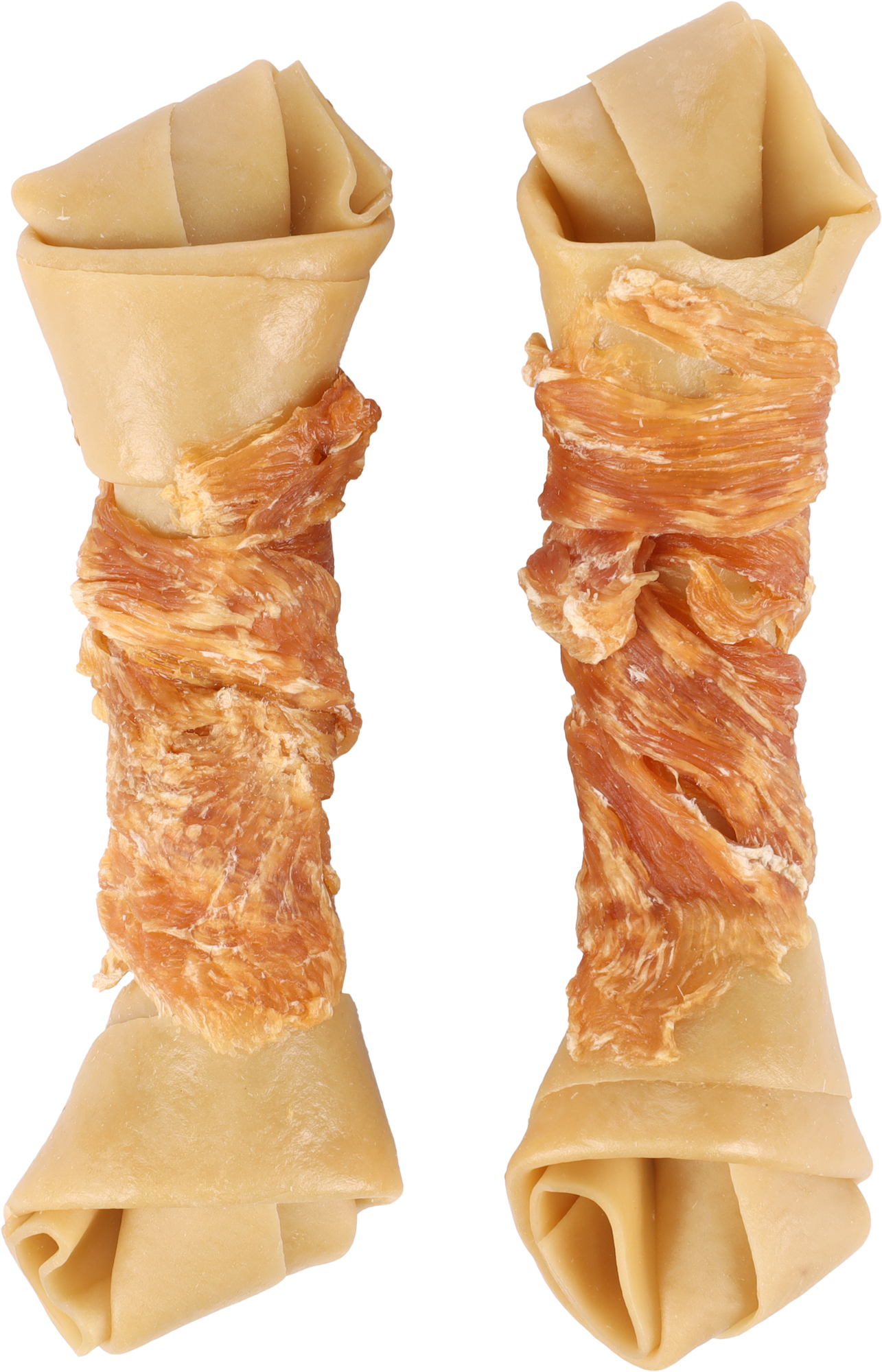 Flamingo Snacks Zero rawhide Knotted Bone  with chicken 14cm 60gr / 2 pcs 120gr