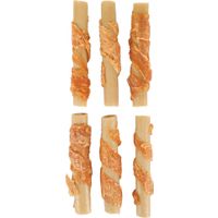 Flamingo Snack Zero rawhide Staaf  met kip 10cm 20g / 6 st 120g