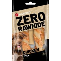 Flamingo Snack Zero rawhide Staaf  met kip 10cm 20g / 6 st 120g