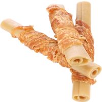 Flamingo Snack Zero rawhide Staaf  met kip 15cm 40gr / 3 st 120g