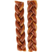 Flamingo Snack Zero rawhide Gevlochten strip  met kip 15cm 60gr / 2 st 120gr