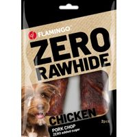 Flamingo Snack Zero rawhide Rib  met kip & met varken 40g / 2 st 80g