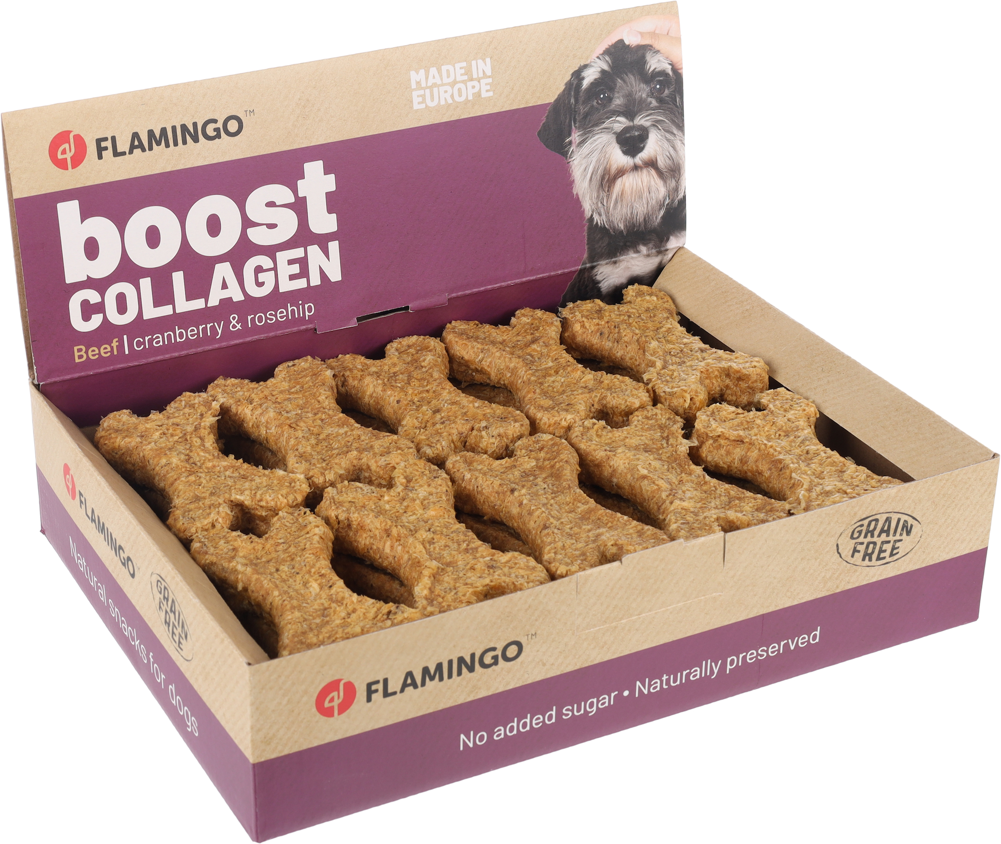 Flamingo Snacks Boost Osso con manzo & Collagene 