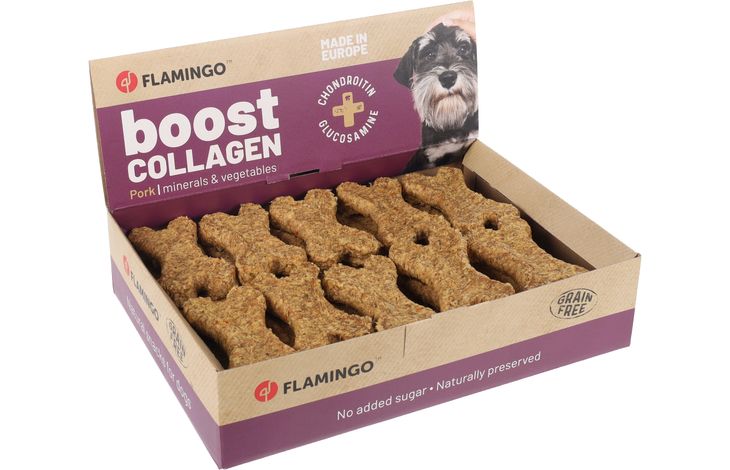 Flamingo Snack Boost Been met varken & collageen 