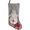 Kerst Speelgoed Renda Rendier Sok Meerdere kleuren Rendier, Sok Rood, Grijs, Bruin Kerstmotief