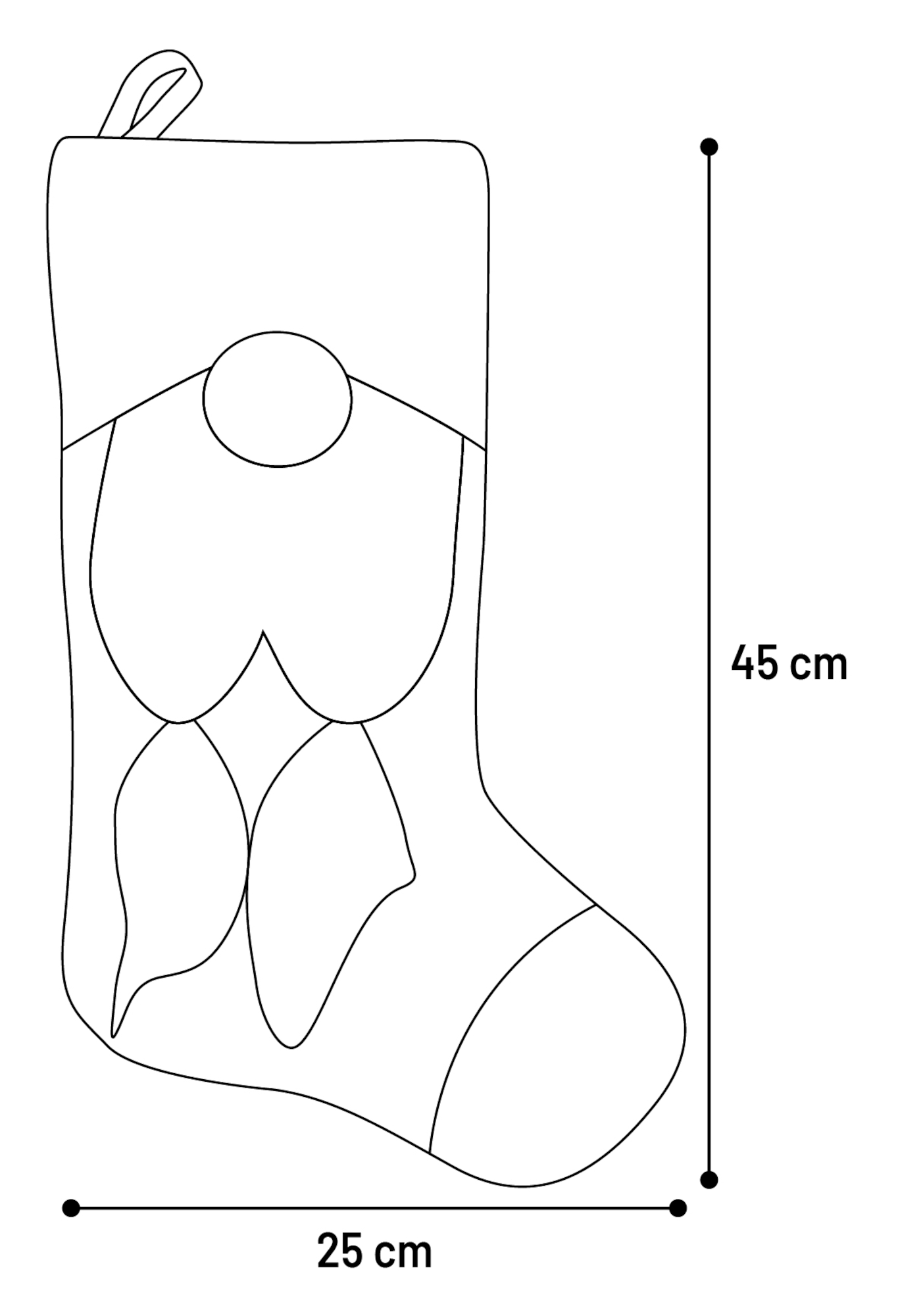 Flamingo Christmas Toy Barda Gnome Sock Multiple colours 