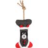 Kerst Speelgoed Beto Meerdere uitvoeringen Wasbeer, Been Zwart, Wit, Rood Chevron patroon