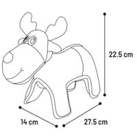 Flamingo Christmas Toy Quilty Reindeer Brown 