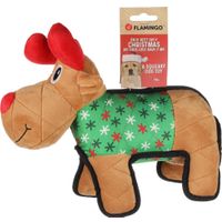 Flamingo Christmas Toy Quilty Reindeer Brown 