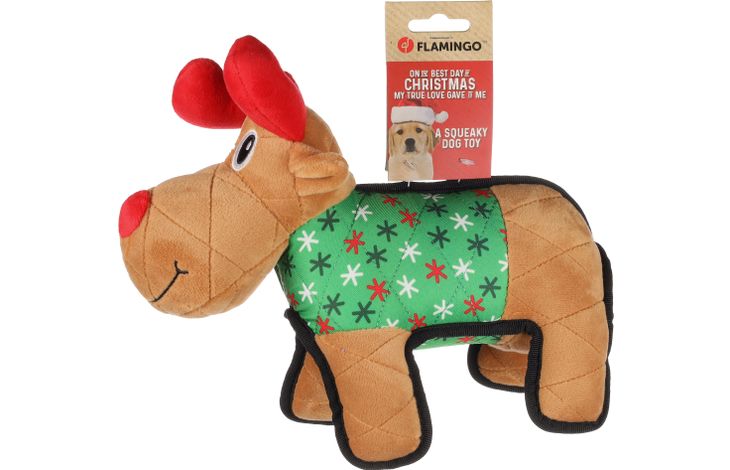 Flamingo Navidad Juguete Quilty Reno Marrón 