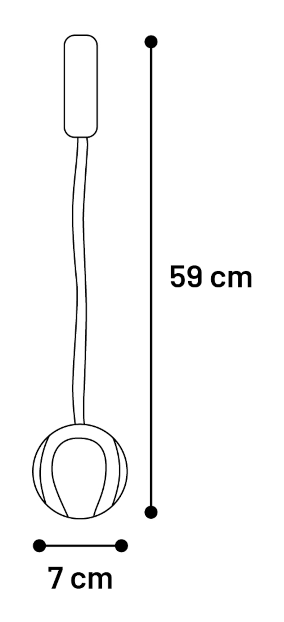 Flamingo Jouet Juru Corde à tirer avec balle Beige & Orange fluo