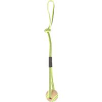 Flamingo Speelgoed Juru Trektouw met bal Beige & Fluo geel