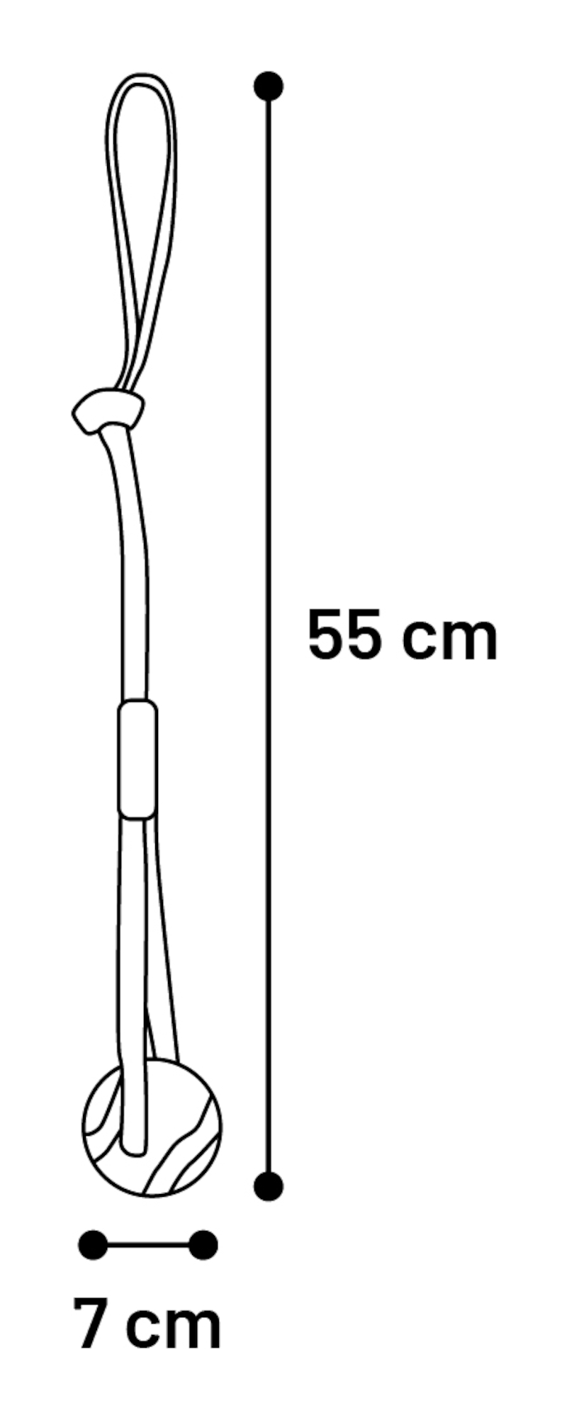 Flamingo Toy Juru Tug rope with ball Beige & Fluo yellow