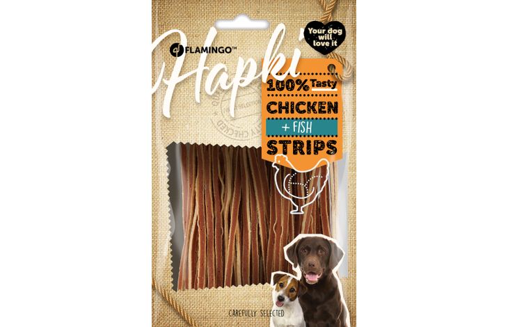 Flamingo Snack Hapki Sushi strips met kip & vis 