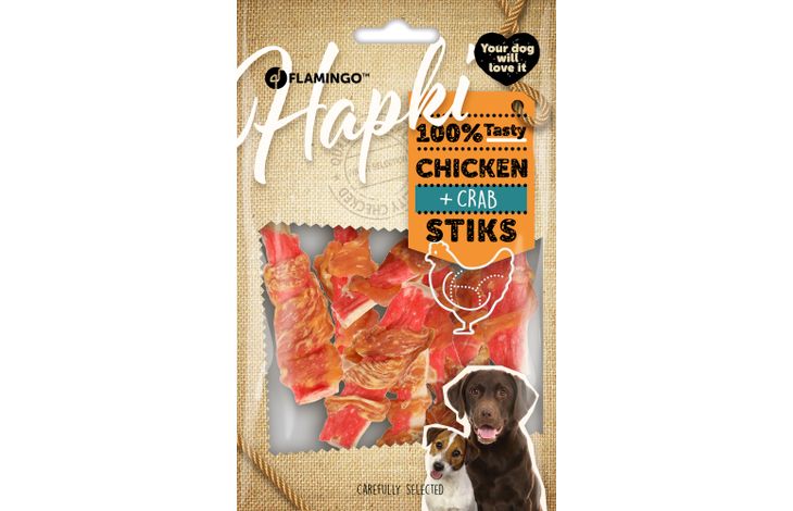 Flamingo Snacks Hapki Stick with chicken & Crab 