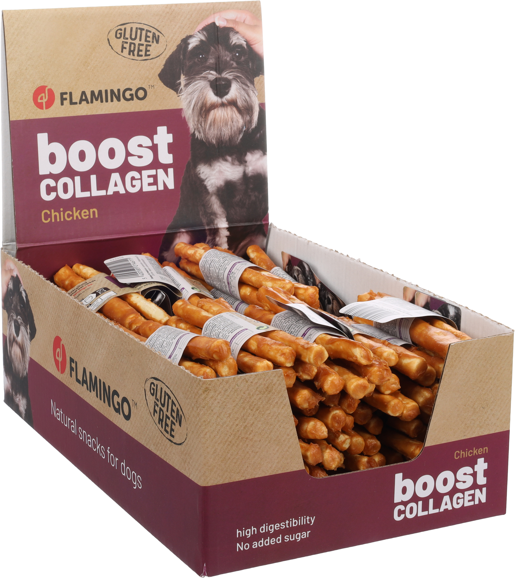 Flamingo Snacks Boost Small sticks with chicken & collagen 