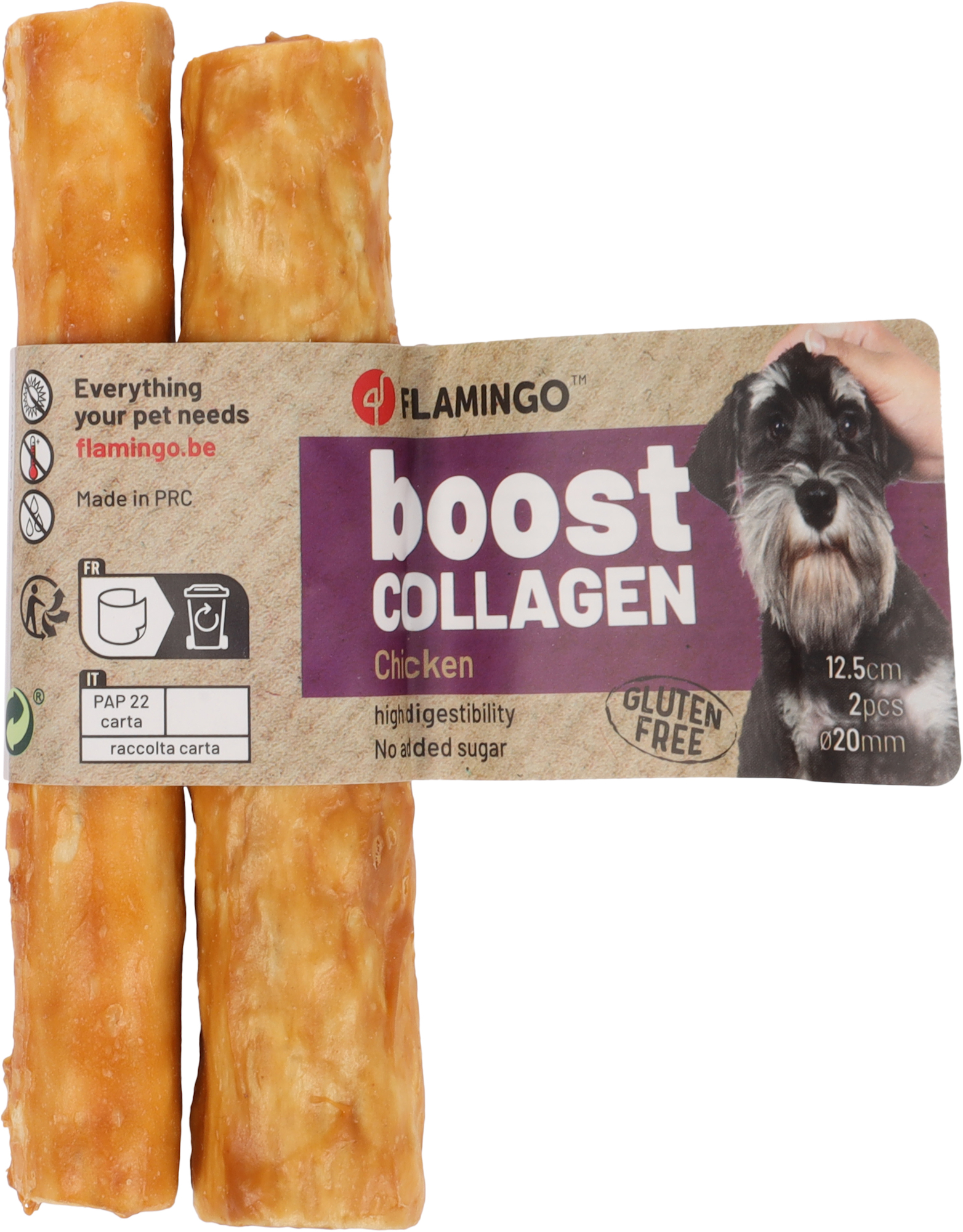 Flamingo Snacks Boost Stick with chicken & collagen 