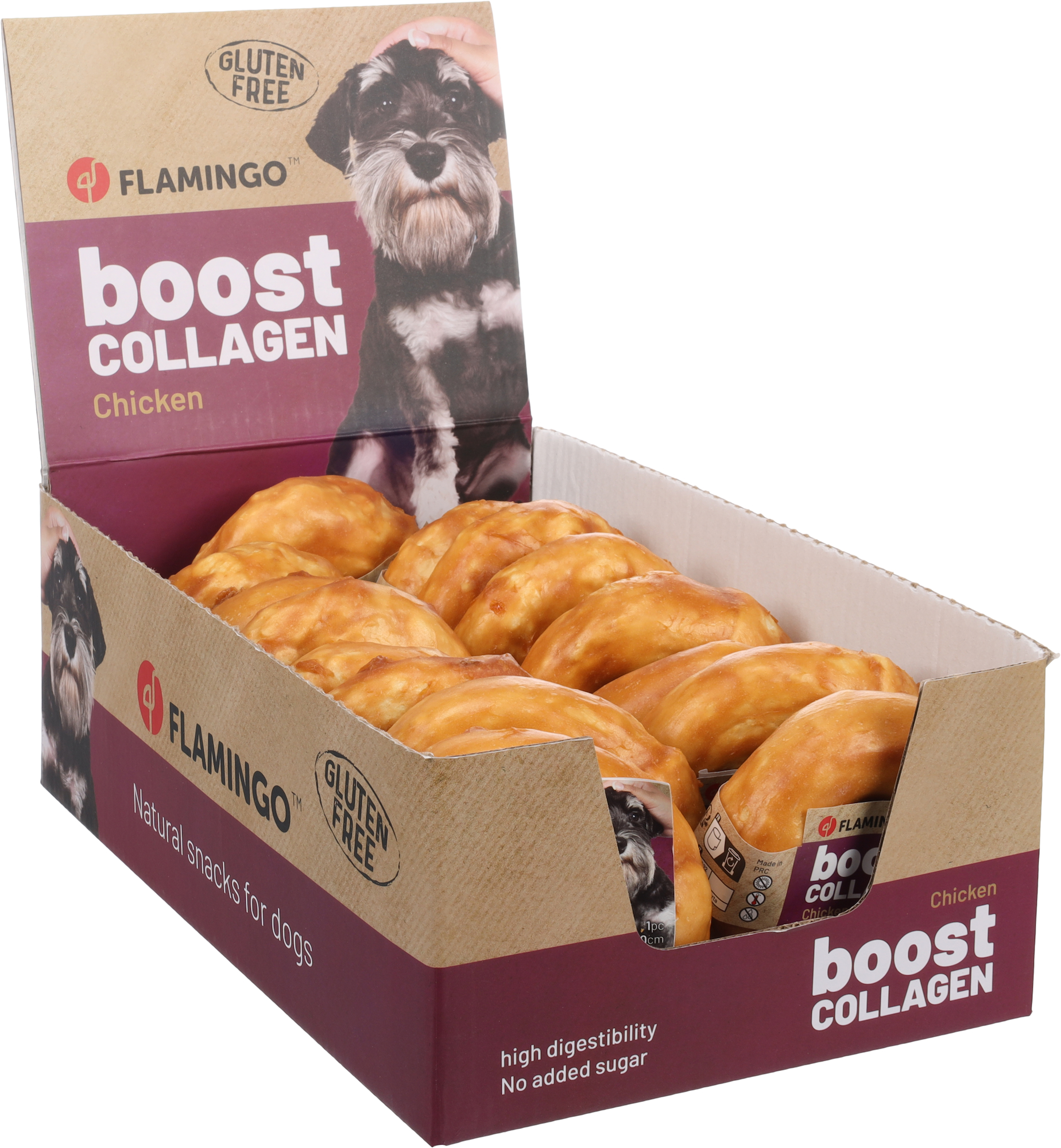 Flamingo Snacks Boost Anello con pollo & Collagene 