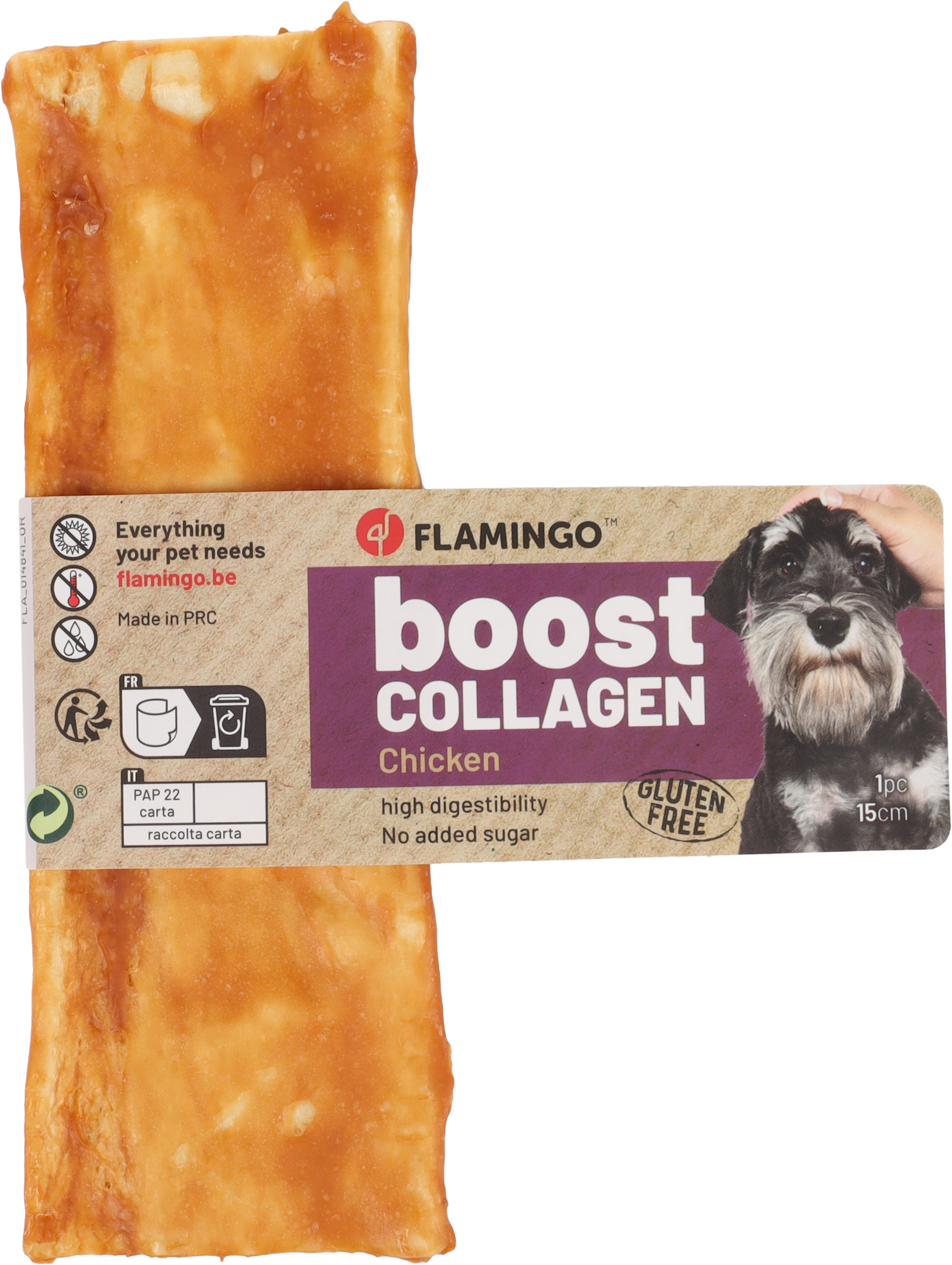 Flamingo Snacks Boost Strips with chicken & collagen 