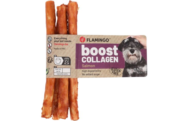 Flamingo Snack Boost Staafjes met zalm & collageen 