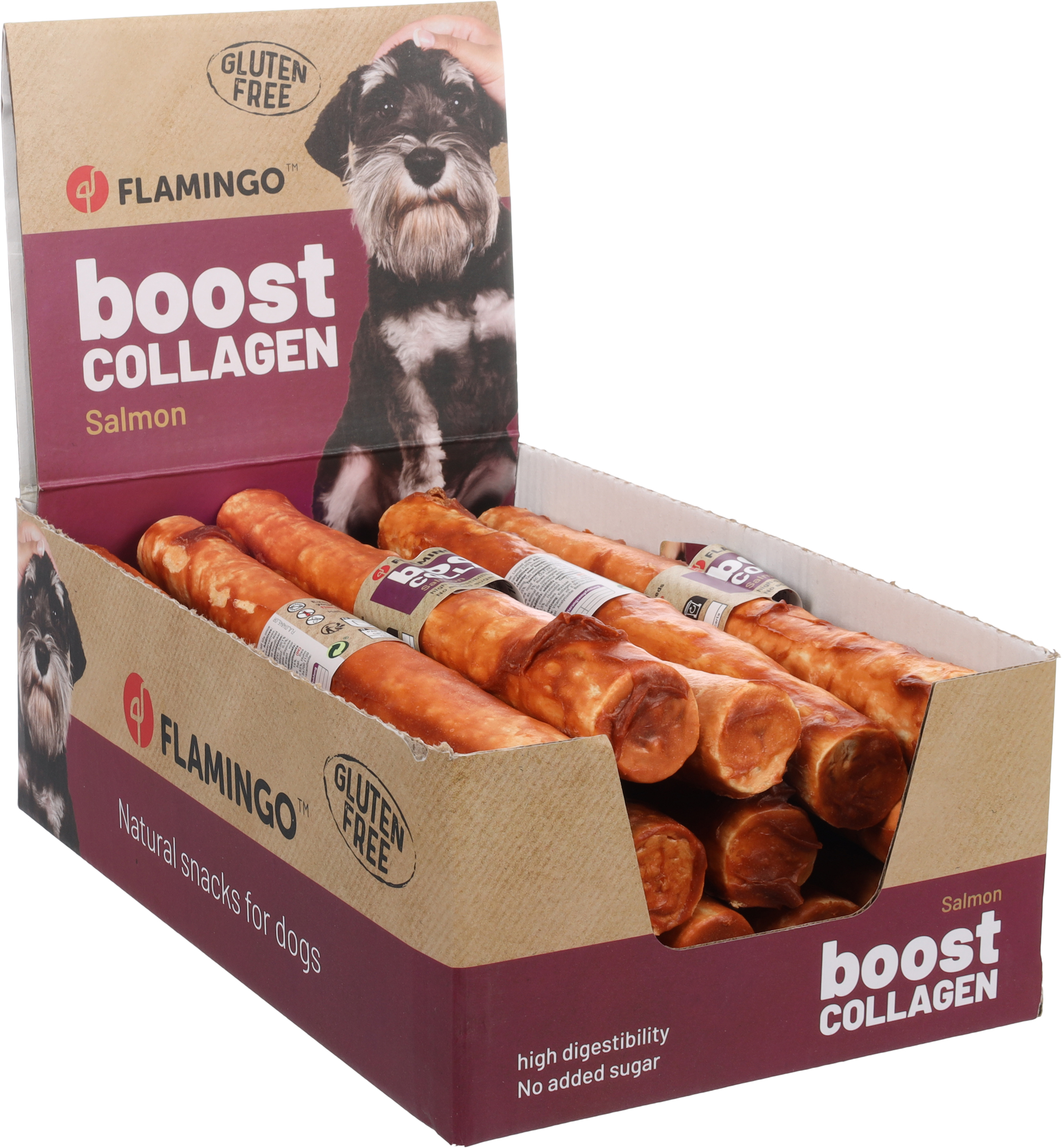 Flamingo Snacks Boost Stick with salmon & collagen 