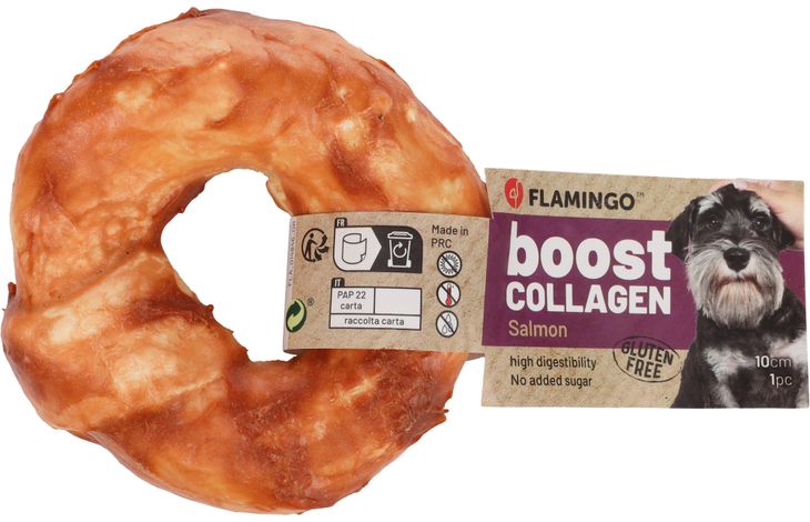 Flamingo Snacks Boost Ring with salmon & collagen