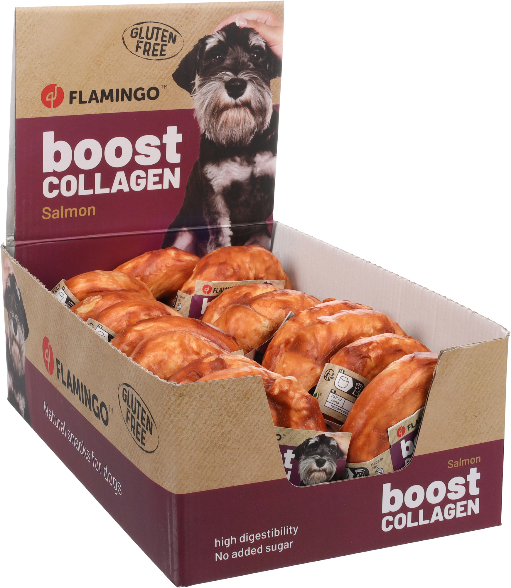 Flamingo Snacks Boost Ring with salmon & collagen 