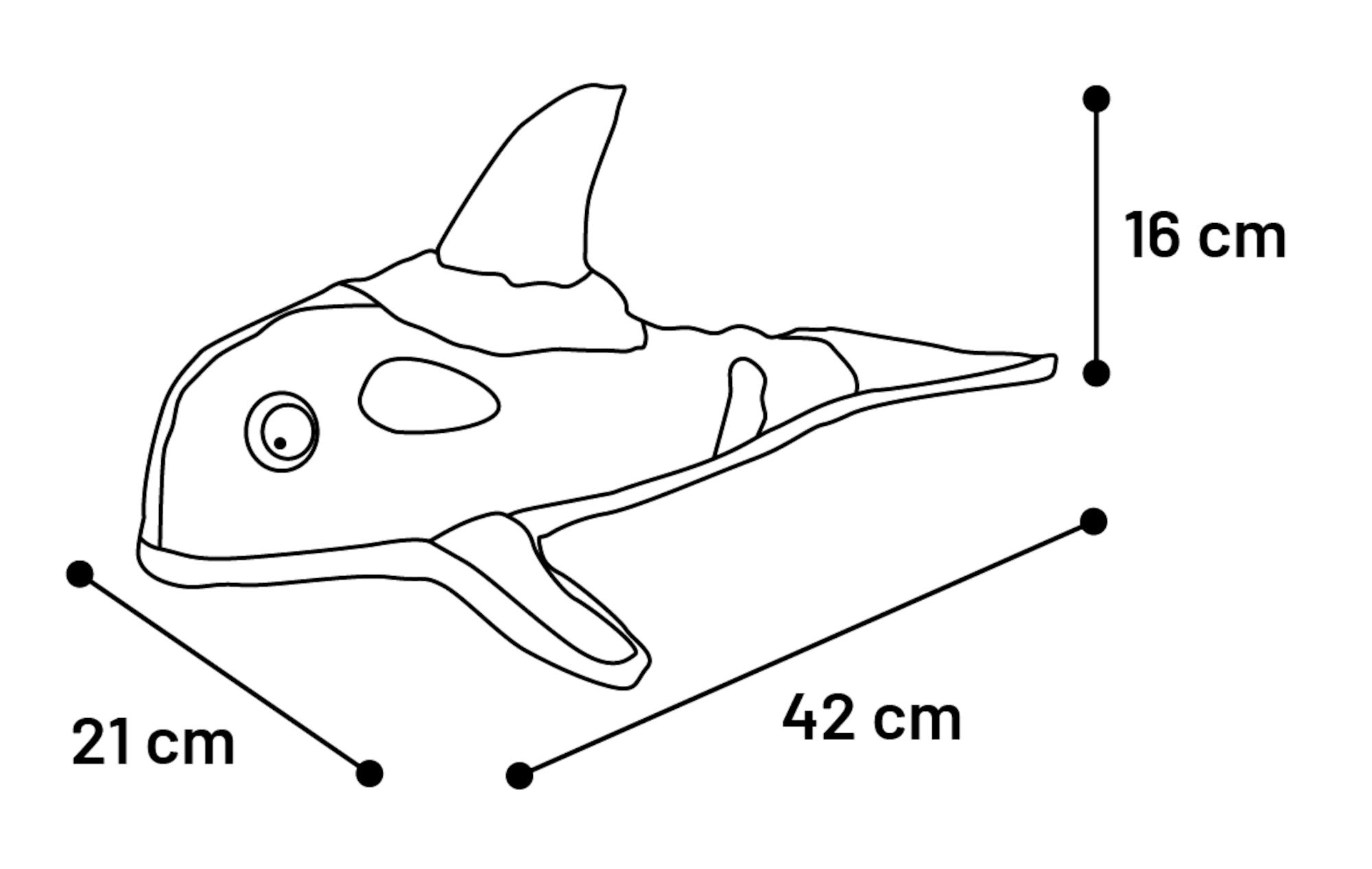 Flamingo Speelgoed Jawso Orka Zwart