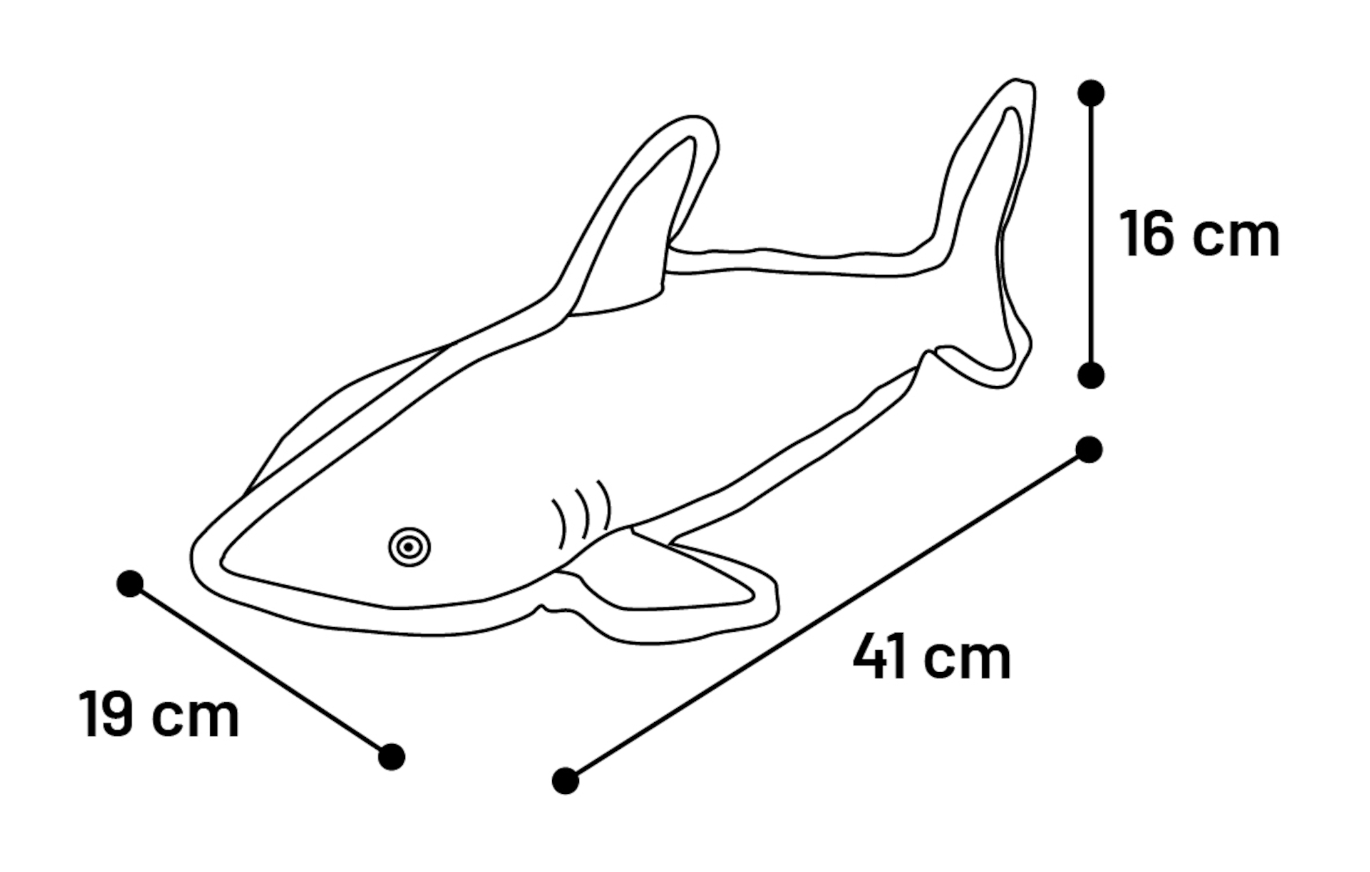 Flamingo Toy Dobbla Shark Grey