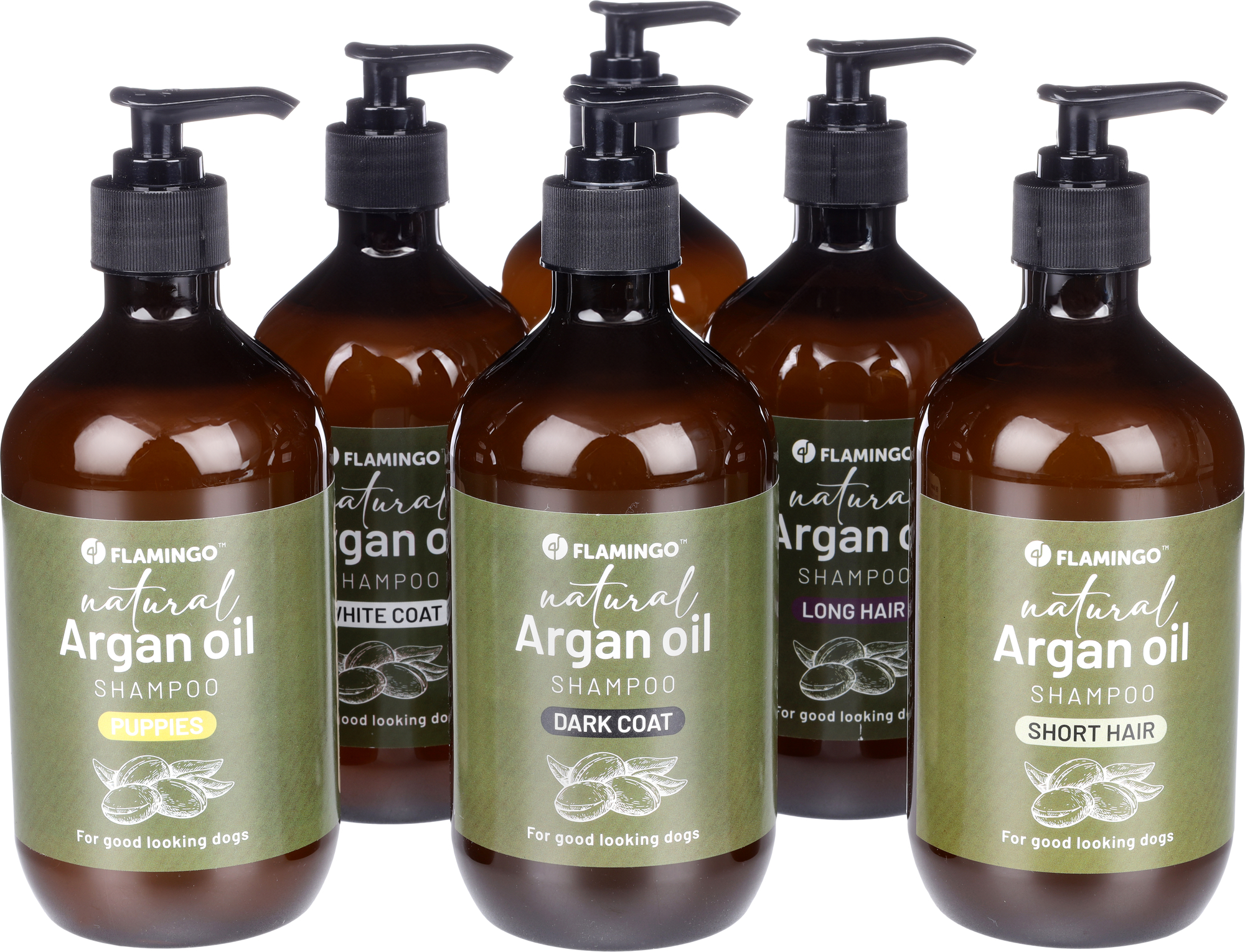 Flamingo Shampoo Natural Argan oil for a dark coat