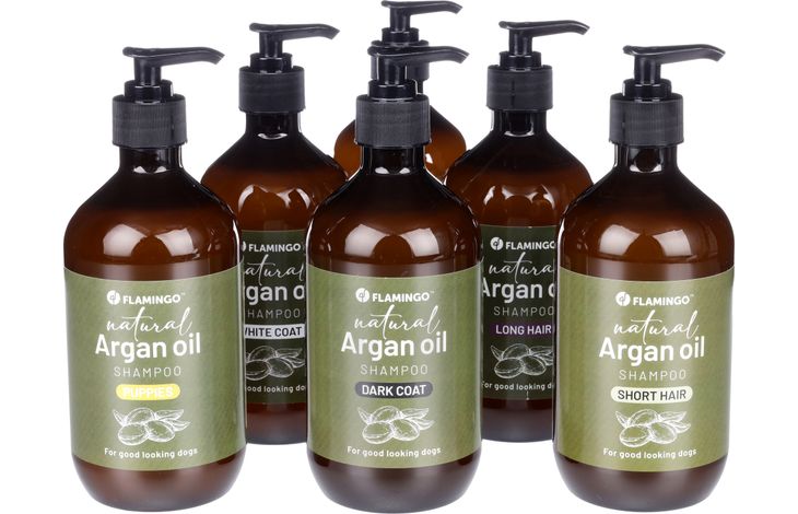 Flamingo Shampoo Natural Arganolie voor witte vacht