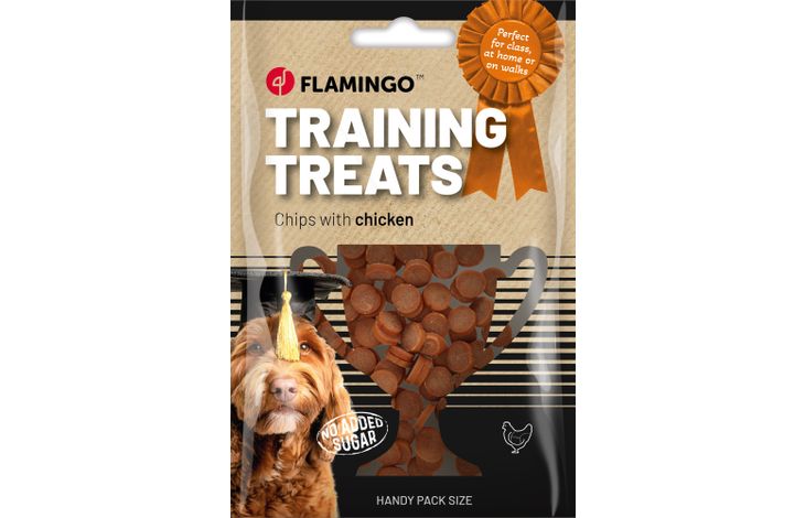 Flamingo Trainingssnack Chips met kip 